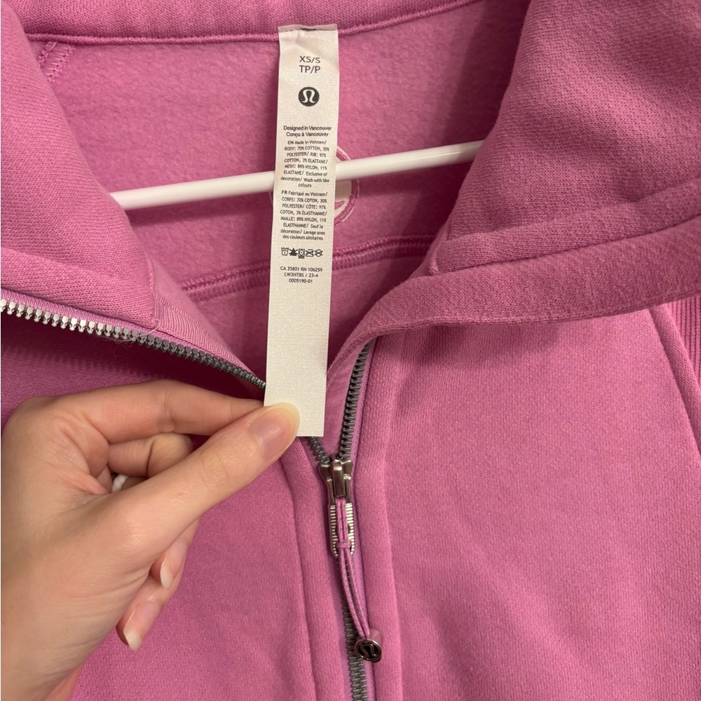 NWT Lululemon Scuba Oversized Funnel Neck Half Zip Dahlia Mauve XS/ S - Picture 6 of 7